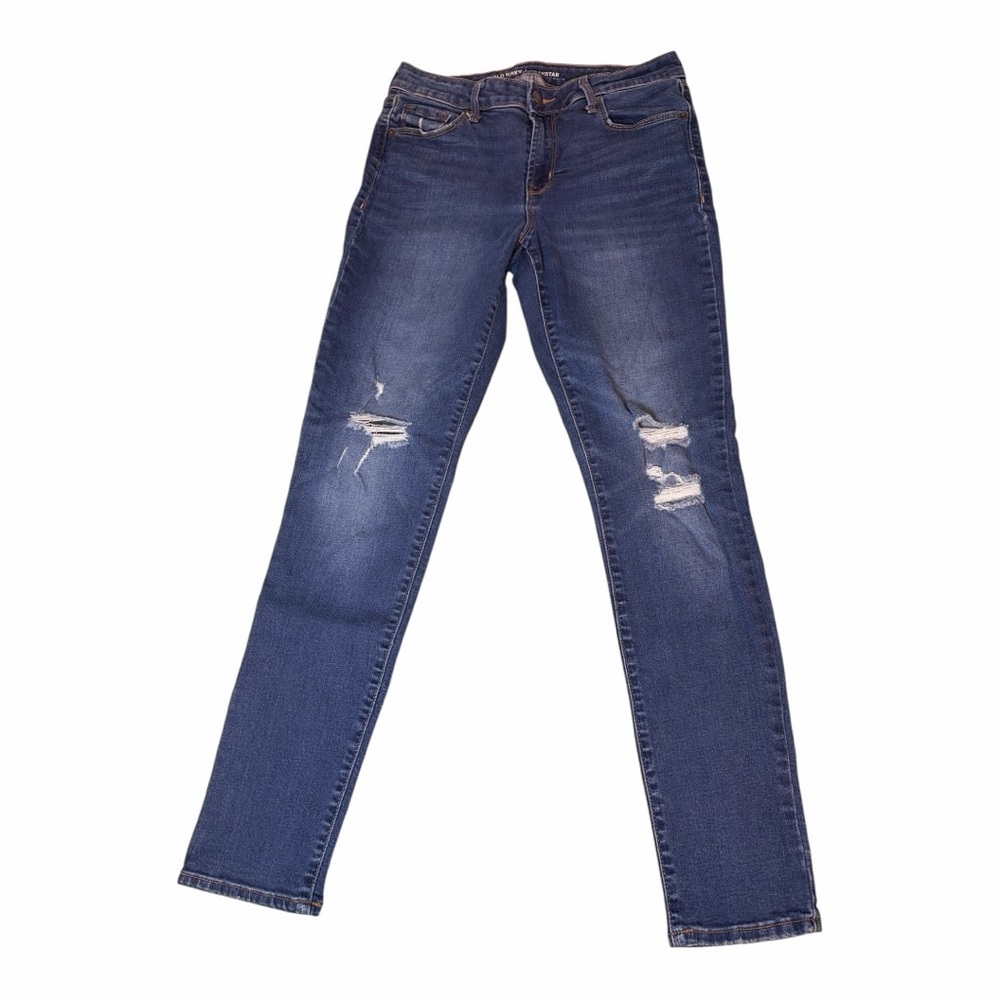 Old Navy Rockstar Mid Rise Distressed Skinny Jeans Size 8
